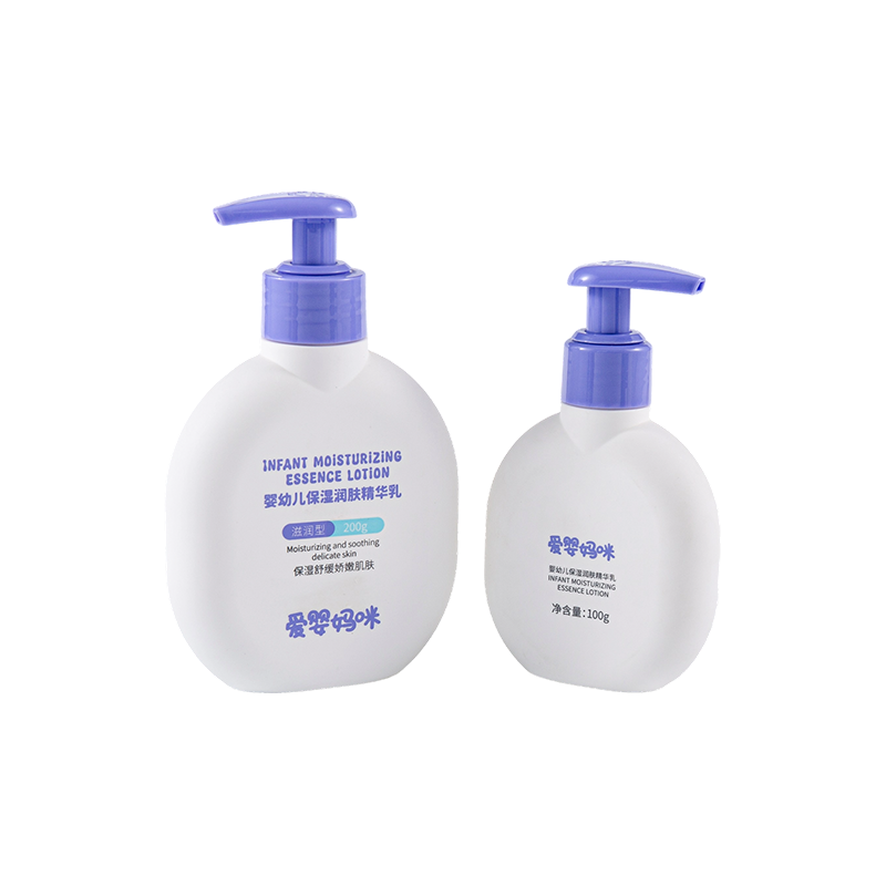 シンプルで美しい紫色のカバー丸型PEボトル